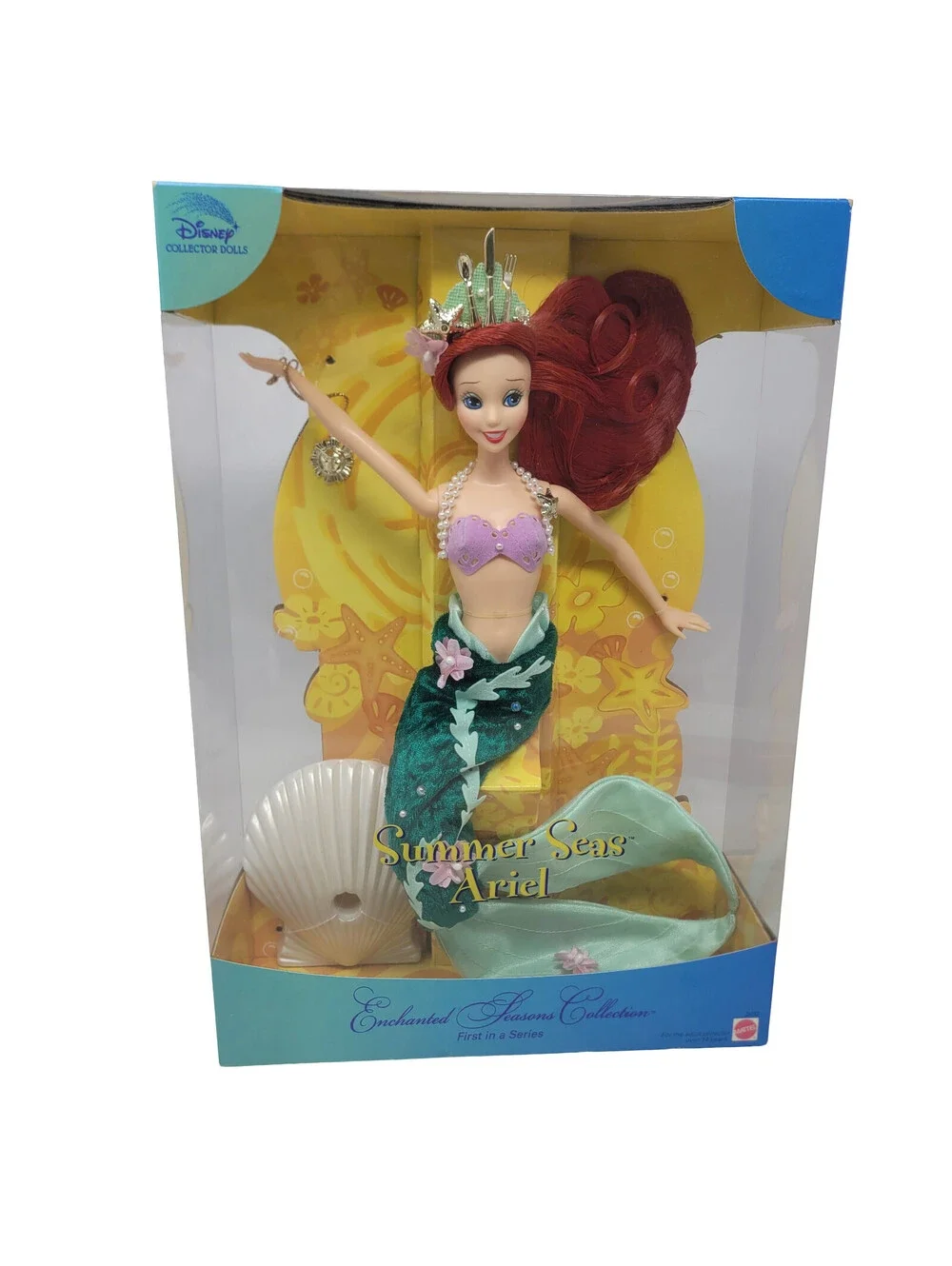 Vtg 2000 Mattel Disney Enchanted Seasons Summer Seas Ariel Doll NRFB NIB 29192